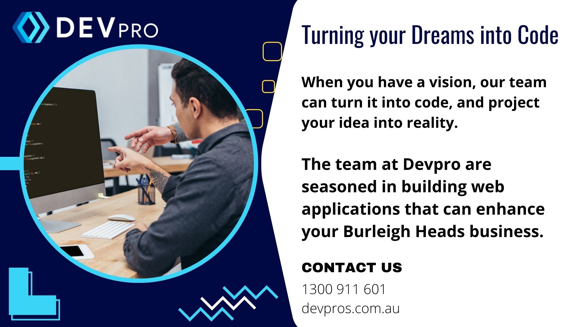 Turning your Dreams into Code - Software Development Byron Bay - Devpro