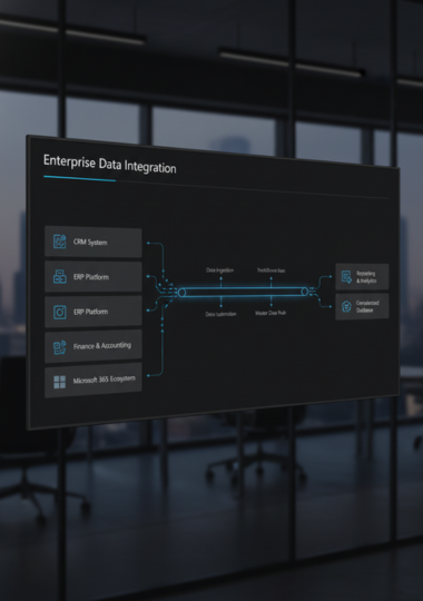 Integrated data flow connecting business systems