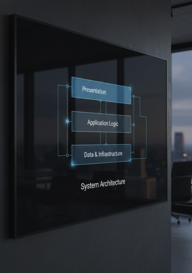 Software architecture layers supporting scalable systems