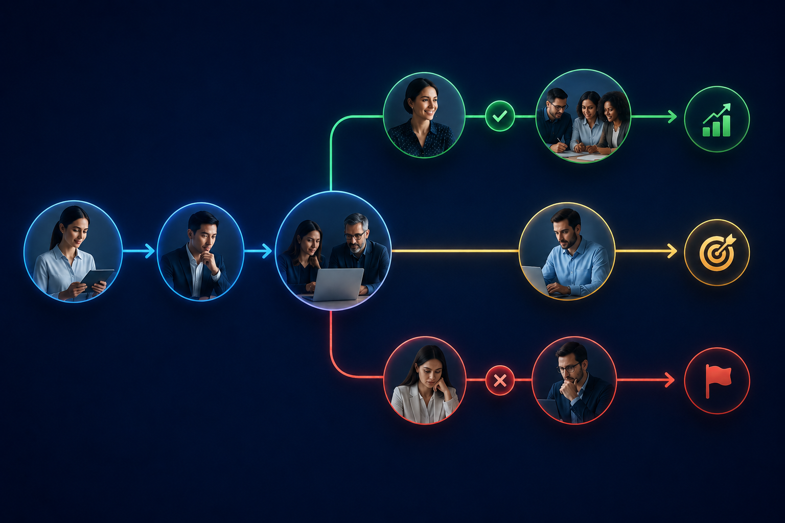 Operational AI Infrastructure visual showing AI-driven operational workflows, process visibility, collaborative business operations, and scalable enterprise automation systems across connected teams and workflows