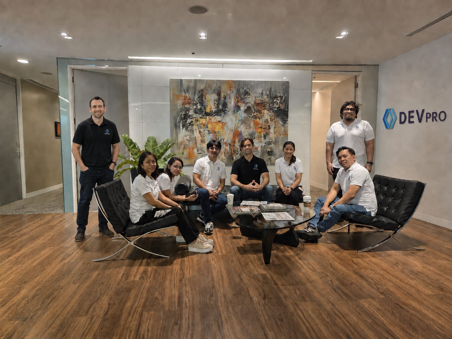 The DevPro team of custom software engineers together in their office, serving Brisbane, the Gold Coast and the Sunshine Coast.